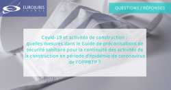 Coronavirus et construction